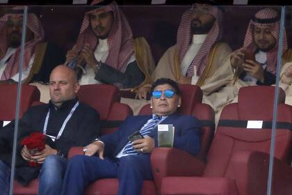 Maradona en el partido inaugural