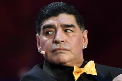 Maradona, en el sorteo del Mundial