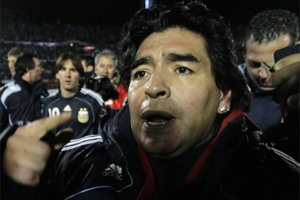 Maradona, en la noche del exabrupto en Montevideo