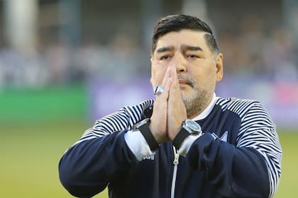 Maradona en su última etapa en Gimnasia y Esgrima La Plata