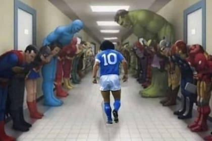 Maradona, leyenda: una de las imágenes que trascendieron en todo el mundo tras su muerte