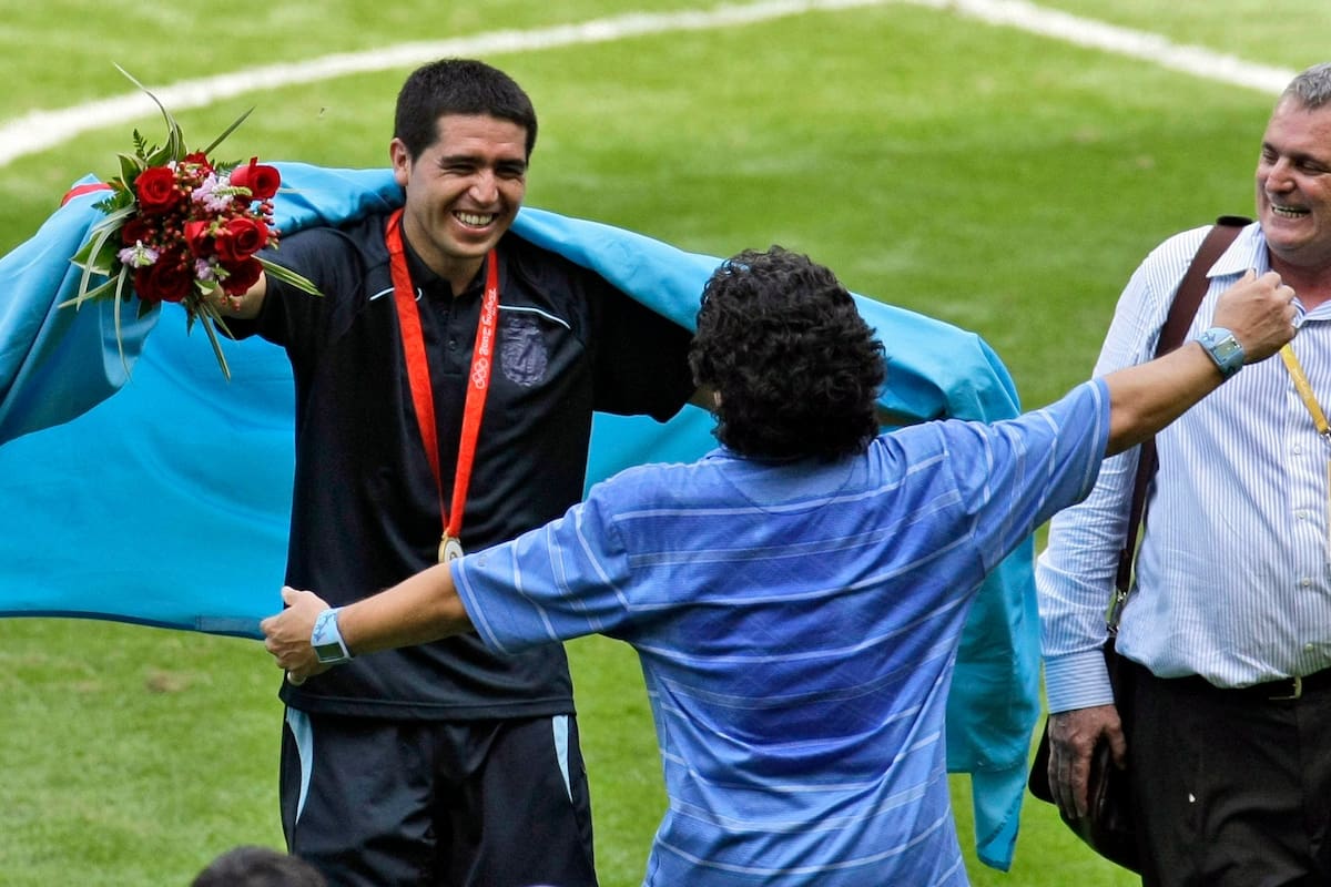 Maradona y Riquelme