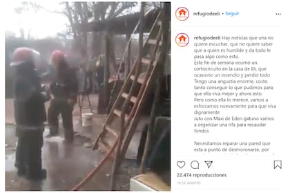 Maratea inició una colecta para ayudar a El Refugio de Eli tras un incendio