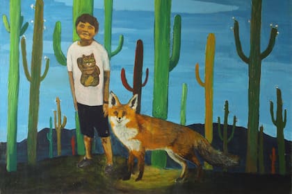 "Maravillas del Valle", pintura de Sandro Pereira que trae el paisaje tucumano a la exposición "La Función de la Utopía", en el MARCO