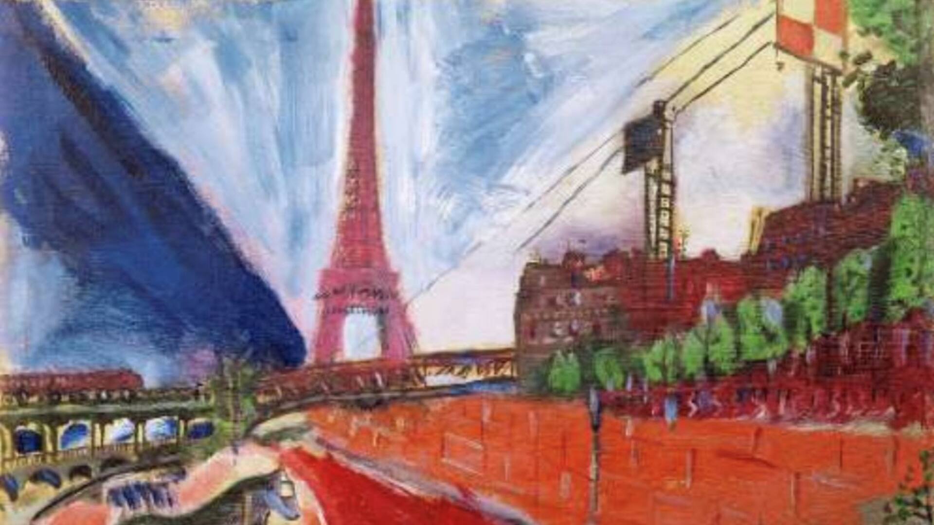 Marc Chagall, El puente Passy y la Torre Eiffel (1911)