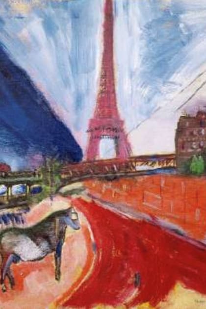 Marc Chagall, El puente Passy y la Torre Eiffel (1911)