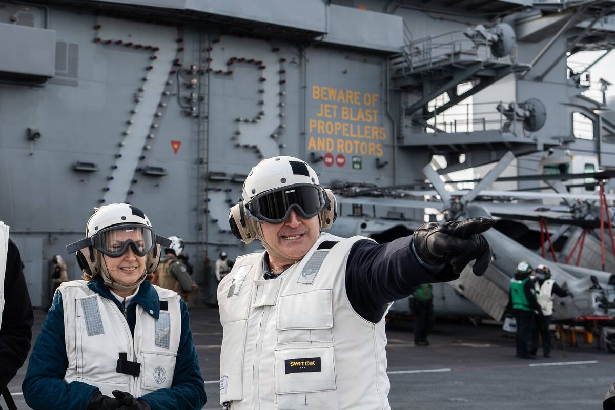 Marc Stanley, embajador de Estados Unidos, y Diana Mondino, canciller