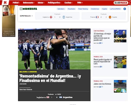 Marca habló de "remontadísima"