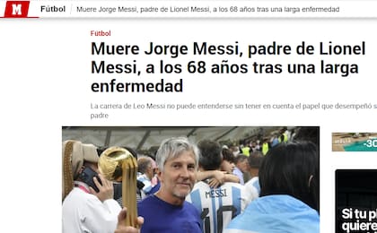 Marca sostuvo que Jorge Messi fue el "respaldo esencial" para Leo cuando se mudaron a Barcelona (Foto: Captura)