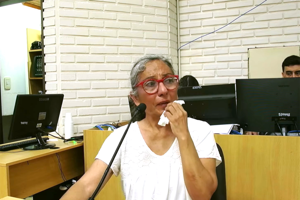 Marcela Acuña, en la audiencia de hoy en Chaco