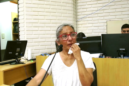 Marcela Acuña, en la audiencia de hoy en Chaco