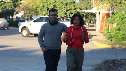 Marcela Acuña y su hijo, César Sena, ambos presos acusados por el crimen de Cecilia Strzyzowski