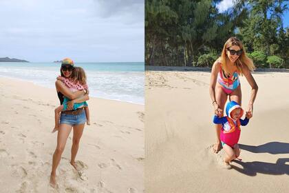Marcela disfruta con sus hijos de las playas de Hawaii