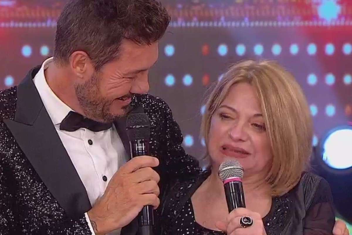Marcela Feudale, emocionada junto a Marcelo Tinelli