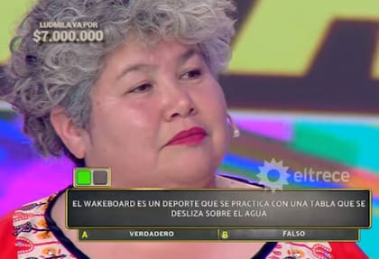 Marcela participó de Los 8 escalones y sorprendió a Guido Kaczka al revelarle su profesión (Foto: Captura eltrece)