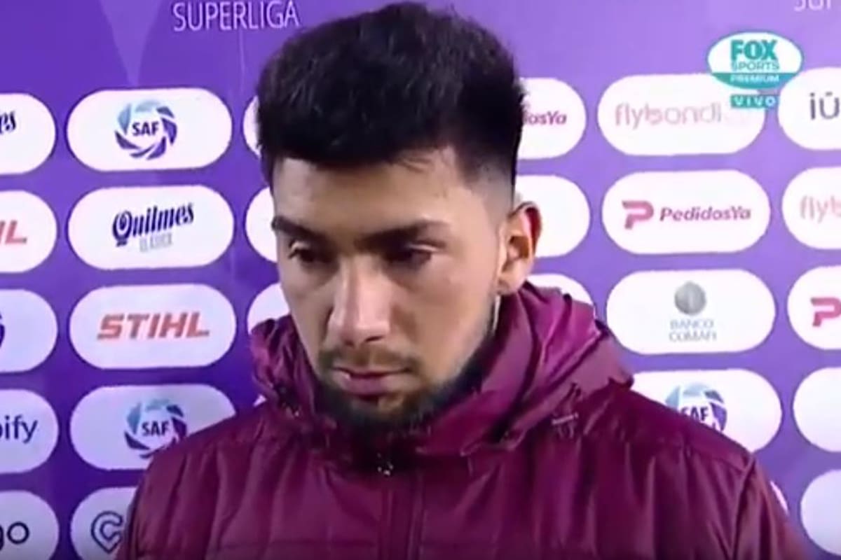 Marcelino Moreno, de Lanús, en la entrevista que no pudo terminar