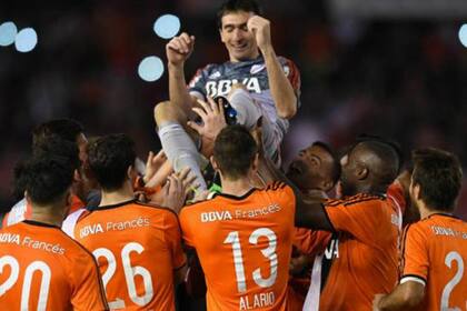 Marcelo Barovero en el que fue su último partido con la camiseta de River