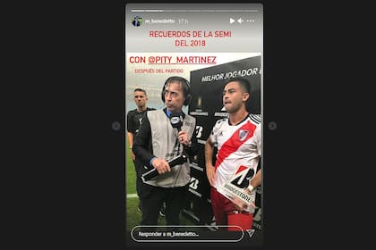 Marcelo Benedetto y la foto retro junto al Pity Martínez que hizo sonreír a los hinchas de River