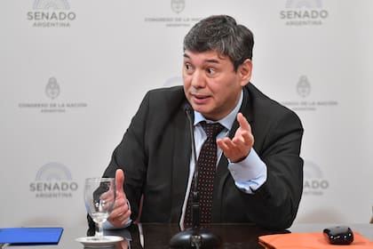 Marcelo Bersanelli en la comisión de Acuerdos del Senado, donde se trató su pliego