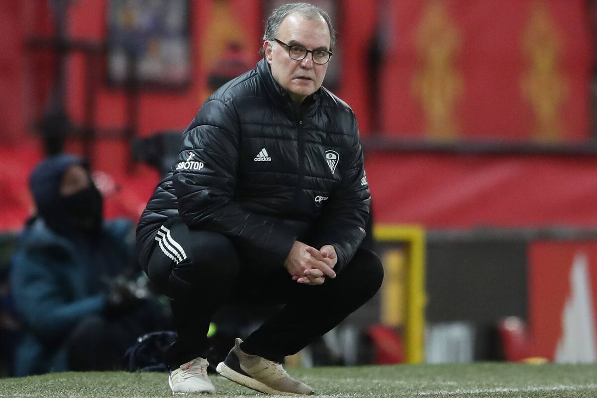 Marcelo Bielsa, en el duelo entre Manchester United y Leeds