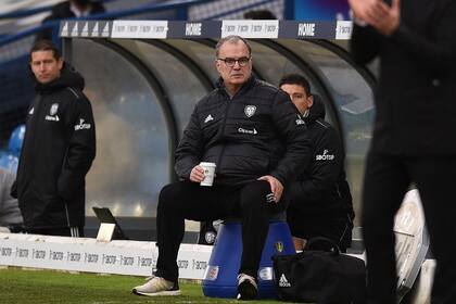 Marcelo Bielsa en el partido entre Leeds y Burnley