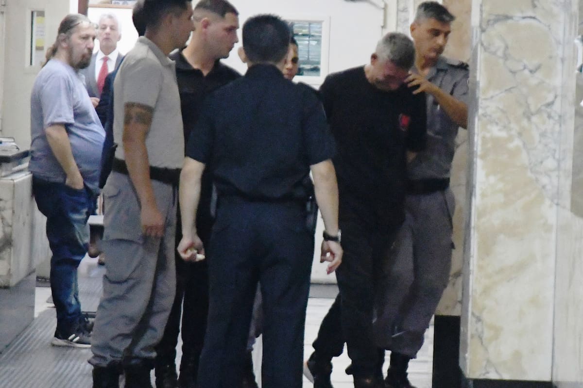 Marcelo Corazza en los tribunales cuando fue llevado a declarar