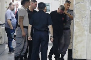 Marcelo Corazza en los tribunales cuando fue llevado a declarar