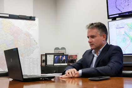 Marcelo D'Alessandro, en su despacho del Ministerio de Justicia y Seguridad porteño