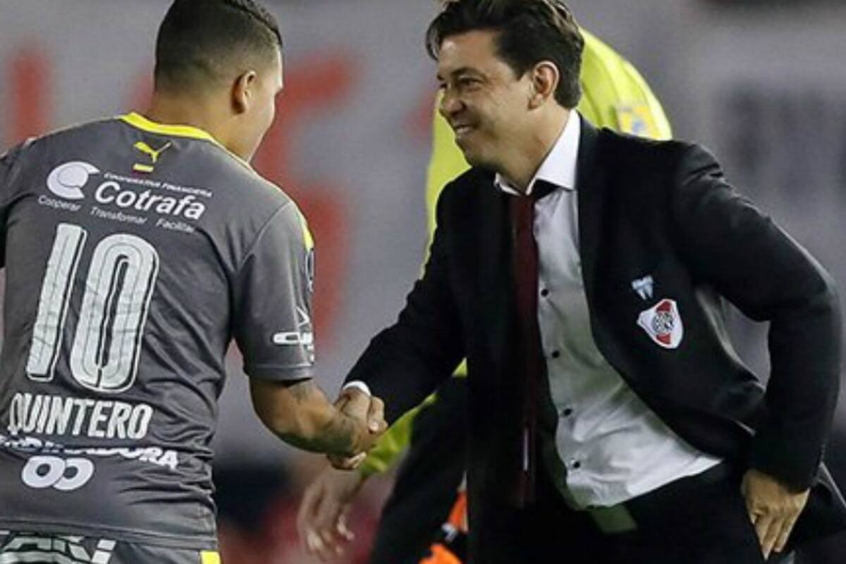 Marcelo Gallardo apunta al colombiano Juan Fernando Quintero como una opción a Zelarrayán, cuyo pase está caído.