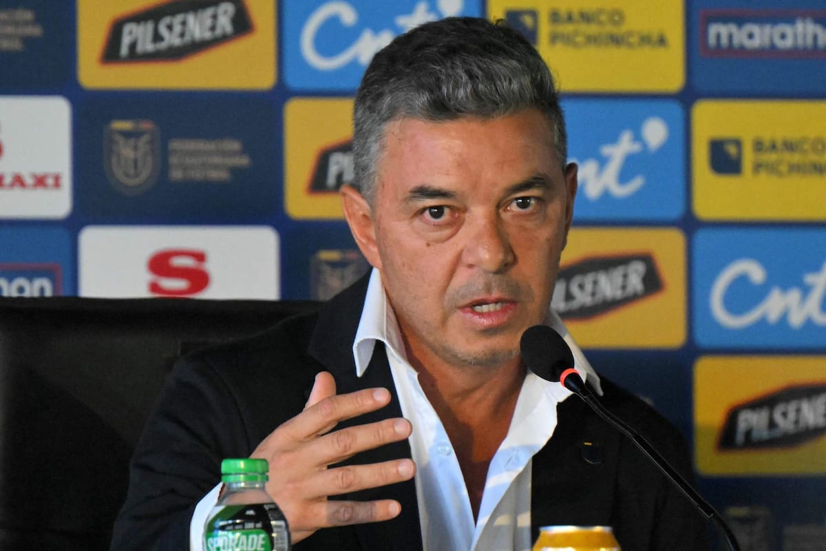 Marcelo Gallardo, durante la presentación del último viernes