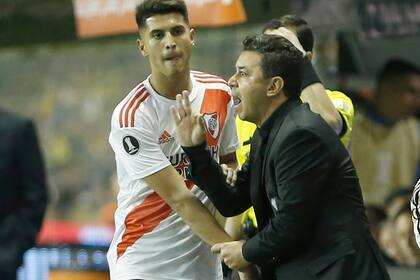 Marcelo Gallardo, durante otro partido crucial de su carrera como DT de River