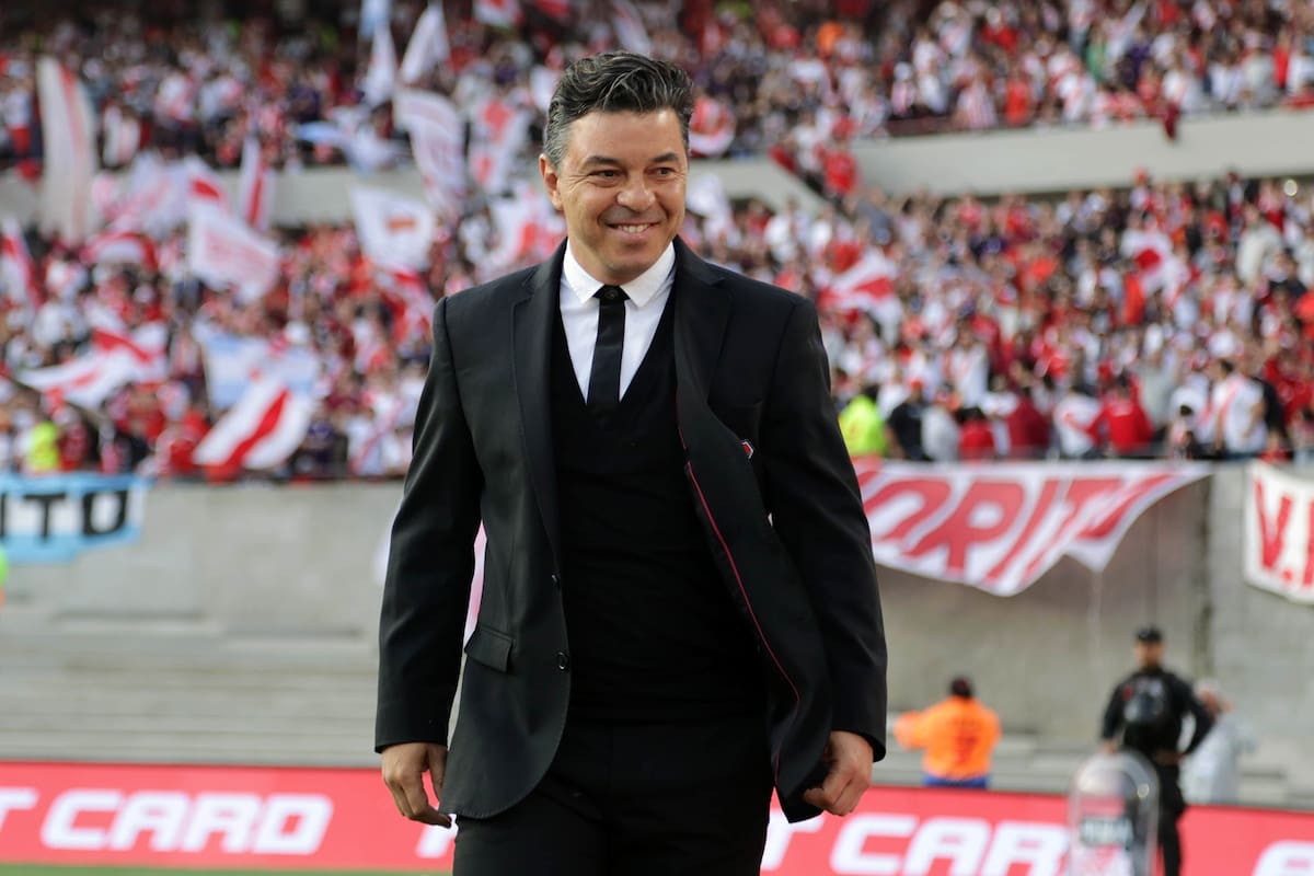 Marcelo Gallardo en su hábitat: el estadio Monumental, que el domingo vivirá una jornada especial