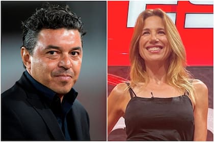 Marcelo Gallardo, entrenador del fútbol argentino; Alina Moine, periodista