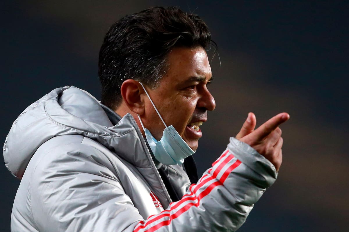 Marcelo Gallardo no le encontró la vuelta a Boca en el encuentro jugado en La Plata... y en los cruces de la Bombonera (Demian Alday/Pool via AP)