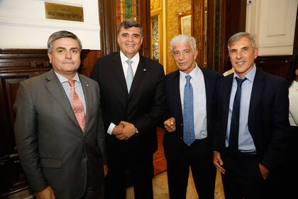 Marcelo Gallo Tagle, Ricardo Toranzos, Mariano Cúneo Libarona y Gerardo Pollicita, en la reunión anual de la Asociación de Fiscales y Funcionarios del Ministerio Público Fiscal