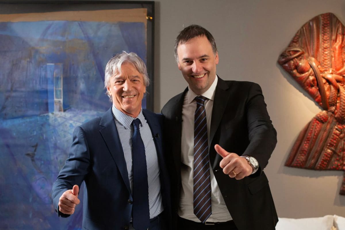 Marcelo Grandío y Manuel Adorni