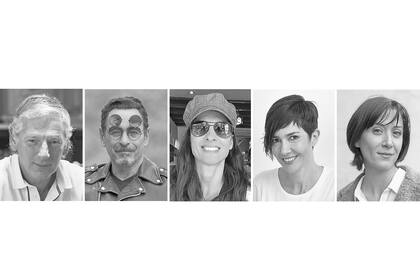 Marcelo Longobardi, Federico Andahazi, Gabriela Sabatini, Cristina Pérez y Ludmila Pagliero