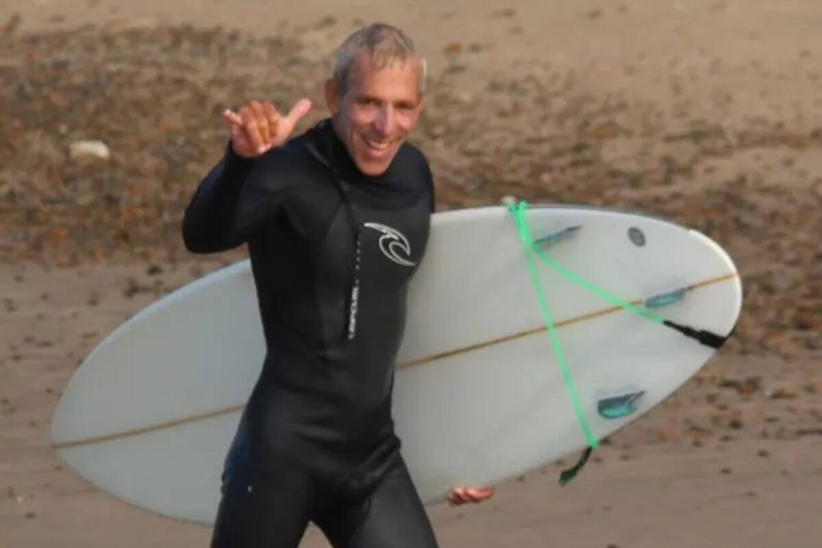 Marcelo Mazzarello se convirtió en fanático del surf