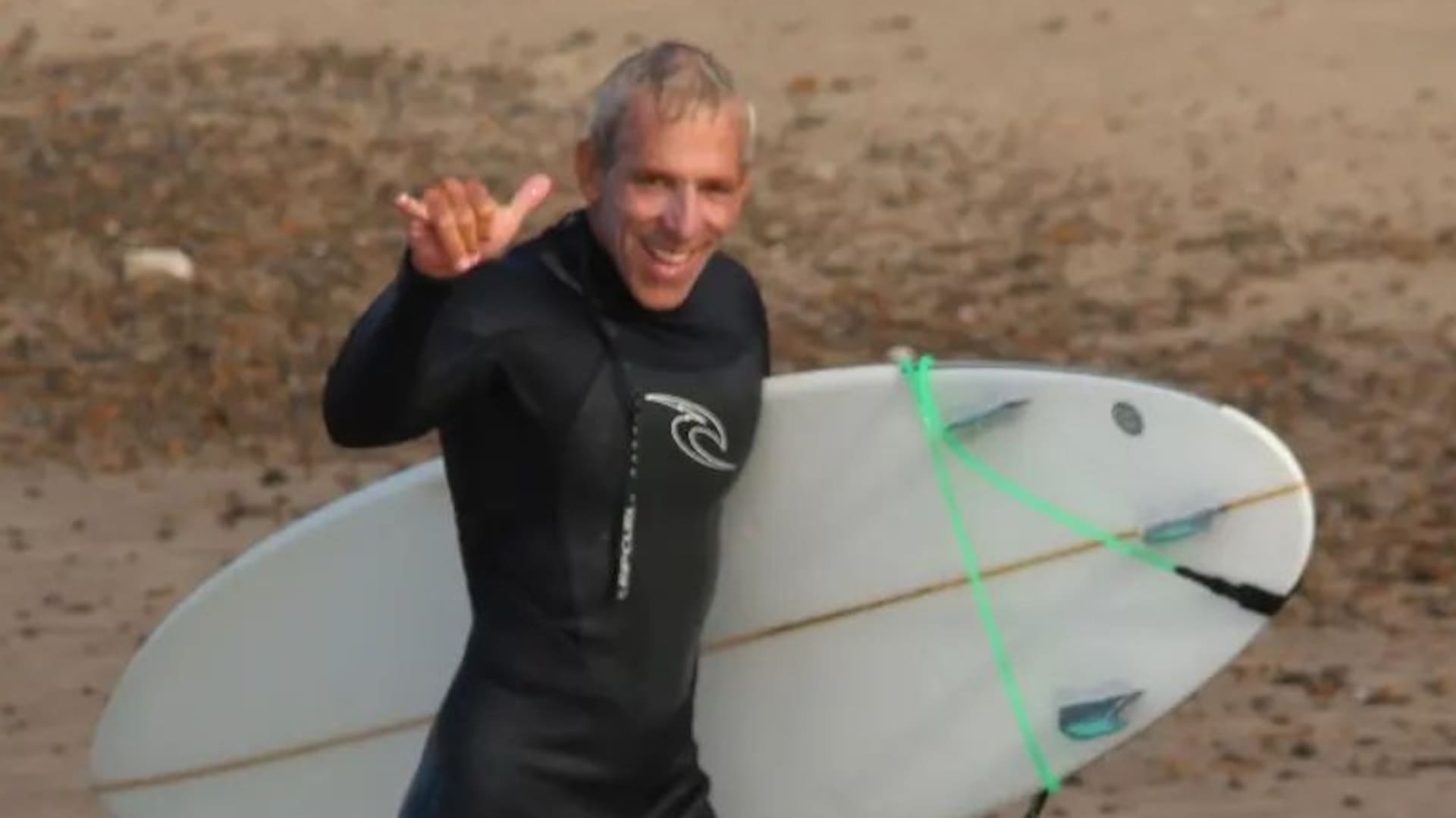 Marcelo Mazzarello se convirtió en fanático del surf
