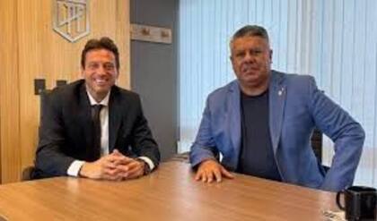 Marcelo Moretti, de San Lorenzo, y Claudio Tapia, de AFA: mucho más que una relación institucional entre presidentes.