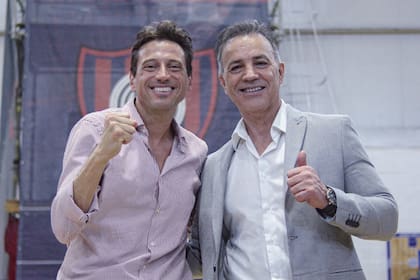 Marcelo Moretti y Néstor Navarro, el binomio que ganó las elecciones de fines de 2023 en San Lorenzo: ninguno de los dos sigue en funciones