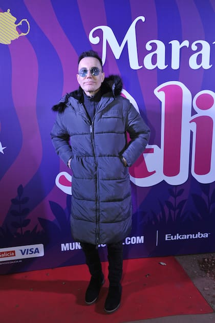 Marcelo Polino no quiso perderse el preestreno de Maravillosa Alicia