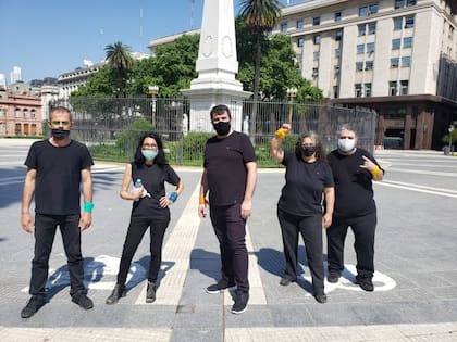 Marcelo Suntheim, Valeria Pavan, Pedro Rivas, María Laura Olivier y Diego Trerotola, referentes de la CHA