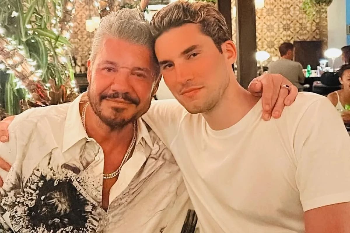 Marcelo Tinelli junto a su hijo Francisco