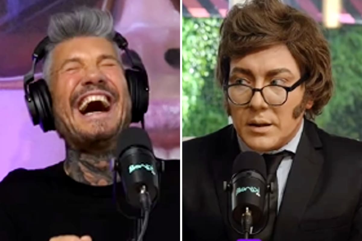 Marcelo Tinelli junto al actor y humorista, Iván Ramírez, que personificó al presidente Javier Milei