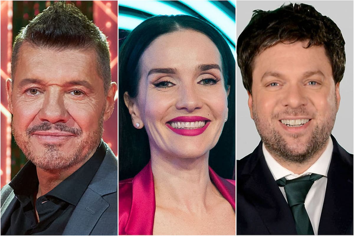 Marcelo Tinelli, Natalia Oreiro y Guido Kaczka, las estrellas del prime time de eltrece y Telefe