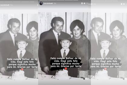 Marcelo Tinelli saludó a su Bolívar natal con una imagen de su infancia junto a sus padres Foto: Instagram @marcelotinelli