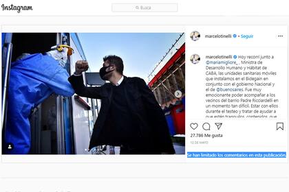 Marcelo Tinelli tampoco tiene activados los comentarios en su cuenta de Instagram