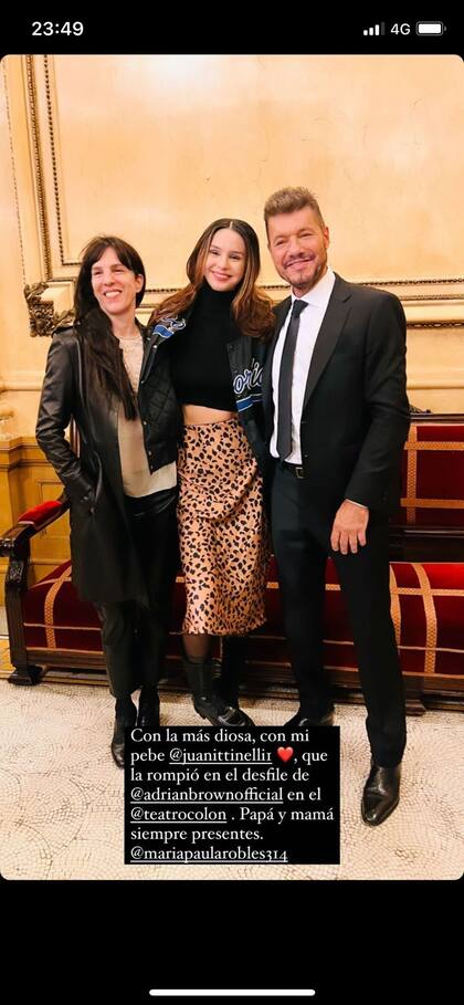 Marcelo Tinelli y Paula Robles acompañaron a Juanita en un nuevo desfile.