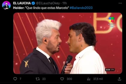 Marcelo Tinelli y Tomás Holder se llevaron todas las miradas (Captura Twitter)